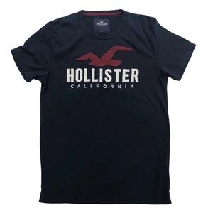Hollister Men's Blue T-Shirt